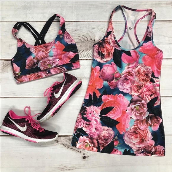 lululemon athletica Other - Lululemon Energy Sports Bra Secret Garden sz 4